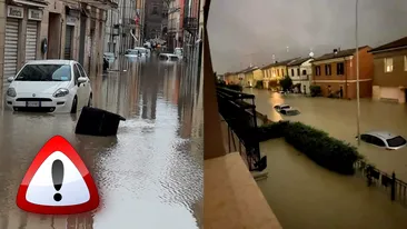 Dezastru în Italia din cauza ciclonului mediteranean! Două persoane au murit în inundații, autoritățile au anunțat cod roșu de alertă