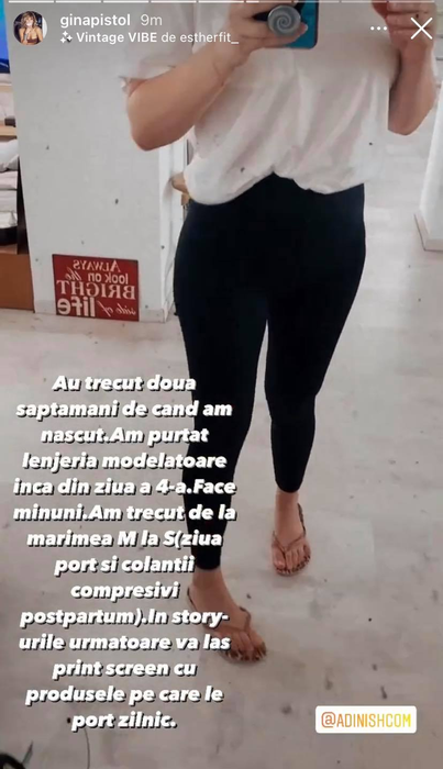Așa arată Gina Pistol la două săptămâni de la naștere