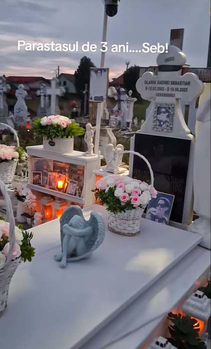 Mormântul lui Sebastian Olariu, tânărul ucis de Vlad Pascu