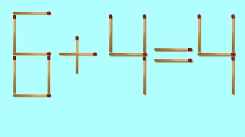 Test de inteligență | Corectați 6 + 4 = 4, mutând doar un chibrit! Geniile găsesc toate cele 3 soluții