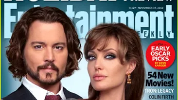 Angelina Jolie si Johnny Depp, impreuna pe coperta revistei Entertainment Weekly