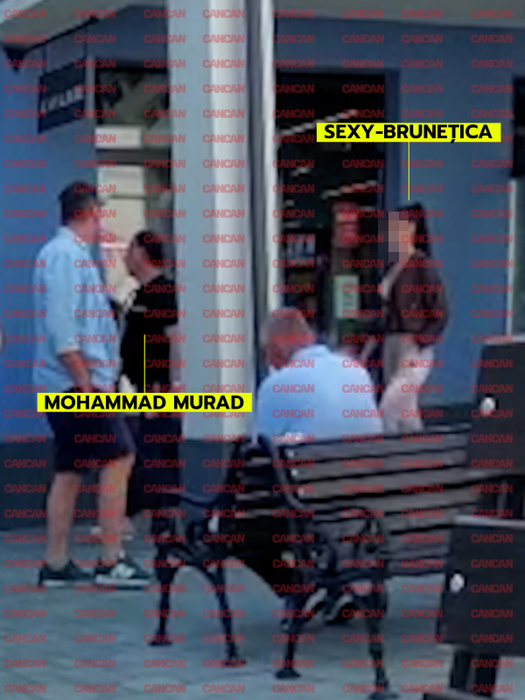 Murad, bruneta și bodyguardul părăsesc zona (Foto: CANCAN.RO)