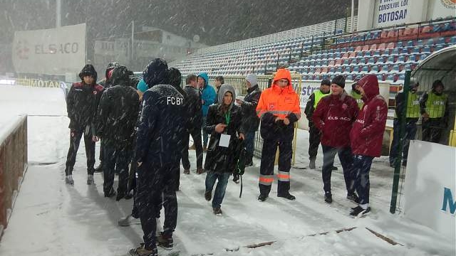 Iadul alb din Moldova amână derby-ul play-out-ului dintre FC Botoșani și Dinamo