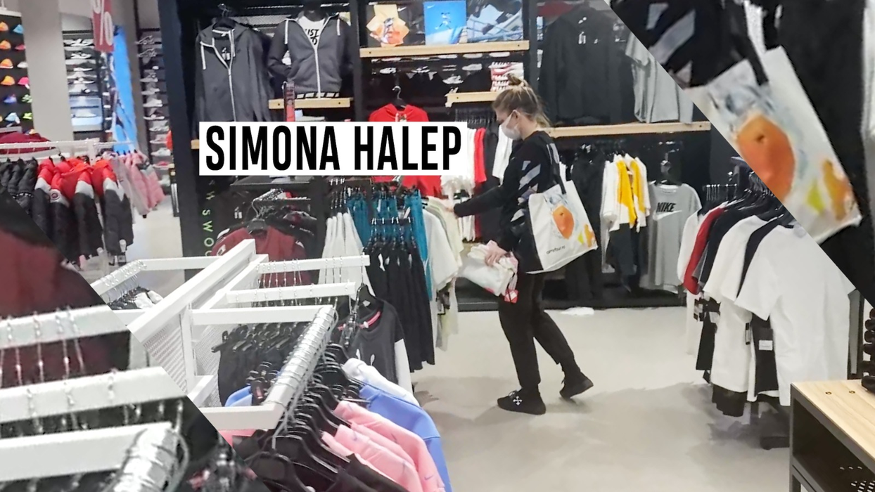 Simona Halep s-a plimbat prin mall Băneasa cu sacoșa de rafie pe umăr
