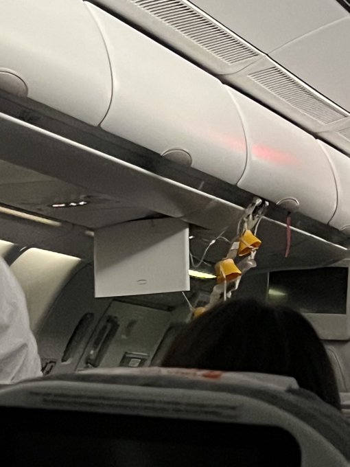 Clipe de coșmar la bordul unei aeronave Sursă foto: Twitter