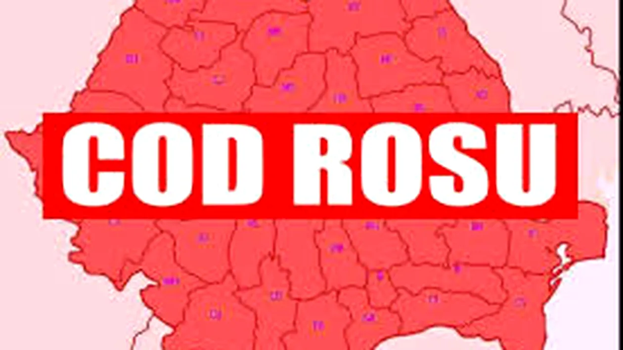 ANM: COD ROȘU. NU ieșiți din case dacă locuiți în aceste zone din România | UPDATE