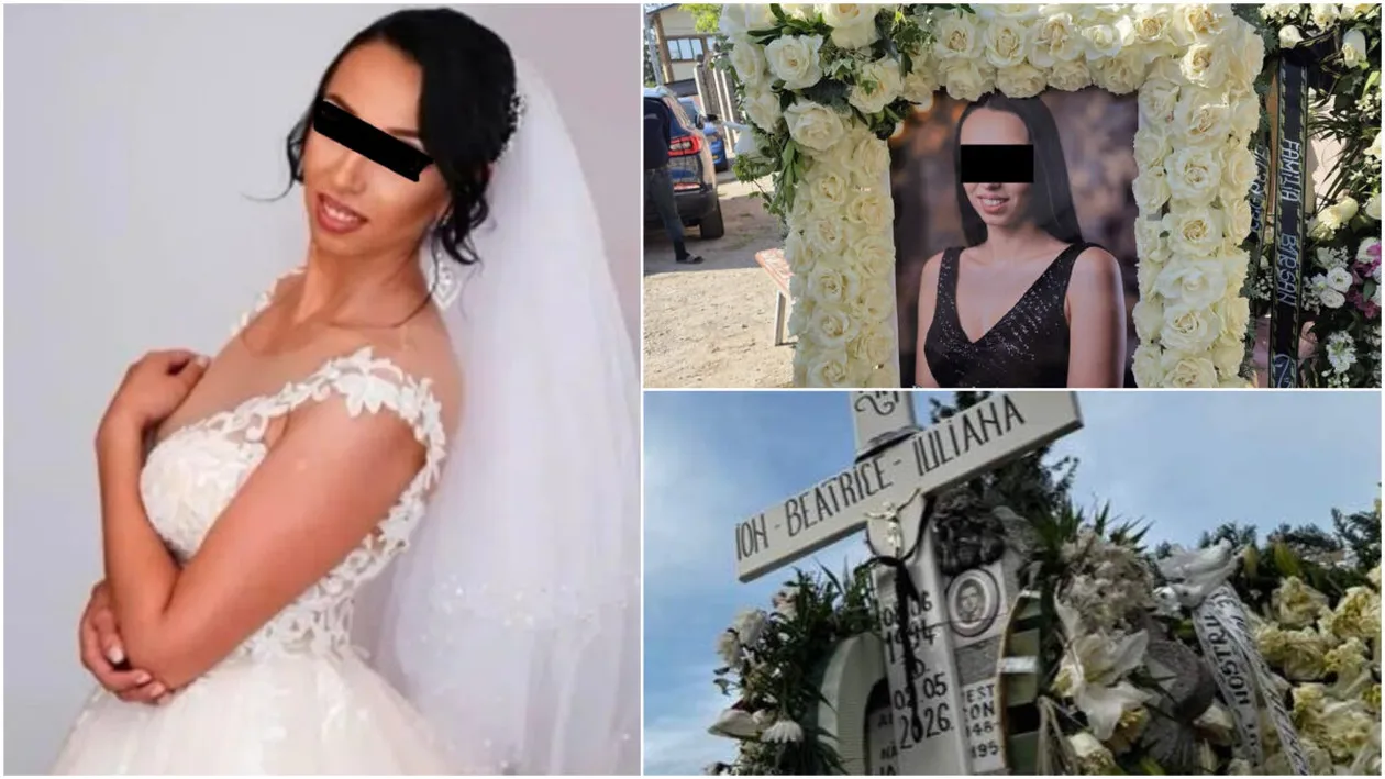 Imaginile durerii de la înmormântarea lui Beatrice, tânăra care a murit după ce a fost diagnosticată cu o formă rară de cancer