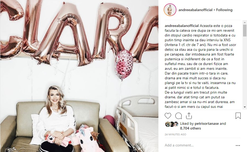 Andreea Bălan, plină de vânătăi. A răbufnit duminică dimineața la ora 10:16: „Aceasta este o poză facută la câteva ore după ce mi-am revenit din stopul cardio-respirator”