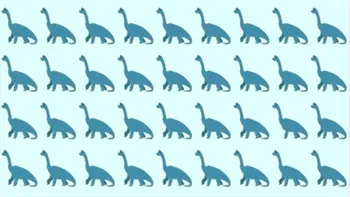TEST IQ | Unul dintre acești 36 de dinozauri este diferit de ceilalți. Geniile îl găsesc în 4 secunde