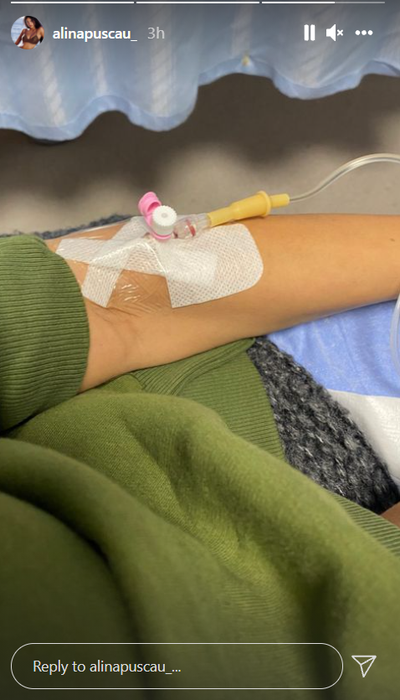 Alina Pușcău, cu perfuzii din cauza COVID-19. Modelul e internat în spital