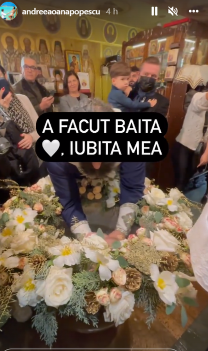 Andreea Popescu, fosta dansatoare a Deliei, și-a botezat fetița. Vedeta a fost în culmea fericirii