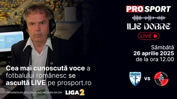 Ilie Dobre comentează LIVE pe ProSport.ro meciul F.C. Voluntari – Csikszereda, sâmbătă, 26 aprilie 2025, de la ora 12.00