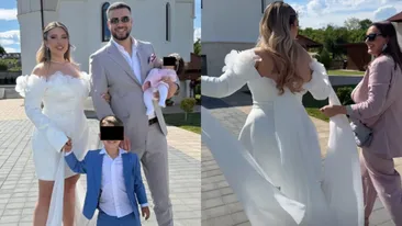 IREAL! Câte mii de lei a costat rochia albă a Danielei Iliescu de la botezul fiicei sale, Miray