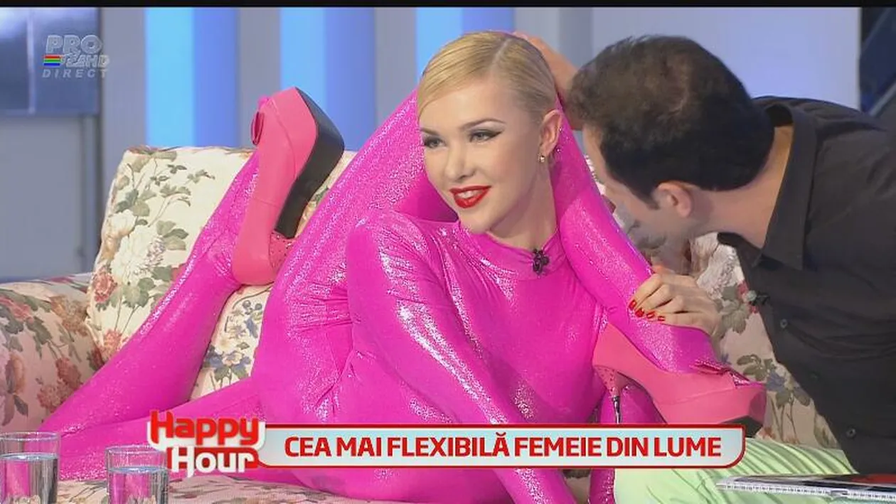 Cea mai flexibilă femeie din lume, show incendiar la TV! Uite-o pe Zlata cât de fierbinte şi sexy poate fi!