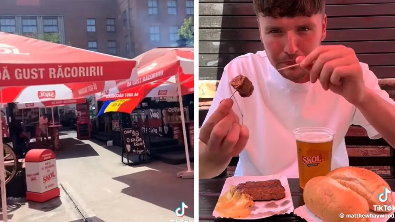 Acest englez a comandat 4 mici la Terasa Obor din București. Cum a reacționat când a mușcat pentru prima dată dintr-unul și ce a făcut cu cele două scobitori primite