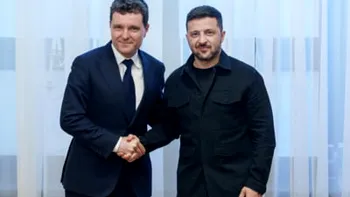 Primele imagini cu Volodimir Zelenski în România. Cum a apărut președintele ucrainean