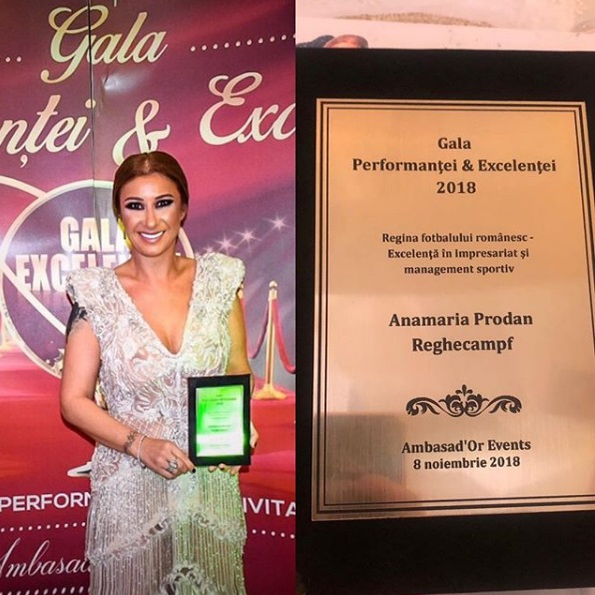 Anamaria Prodan a purtat o rochie extrem de elegantă, dar transparentă! Gafa făcută de soția lui Reghe când a primit un premiu important în cariera ei