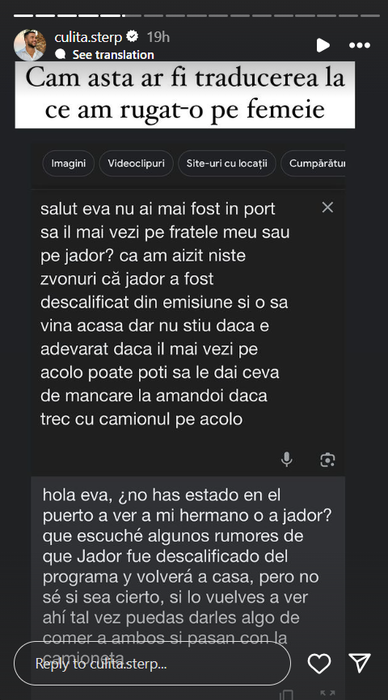 Postarea făcută de Culiță Sterp pe Instagram