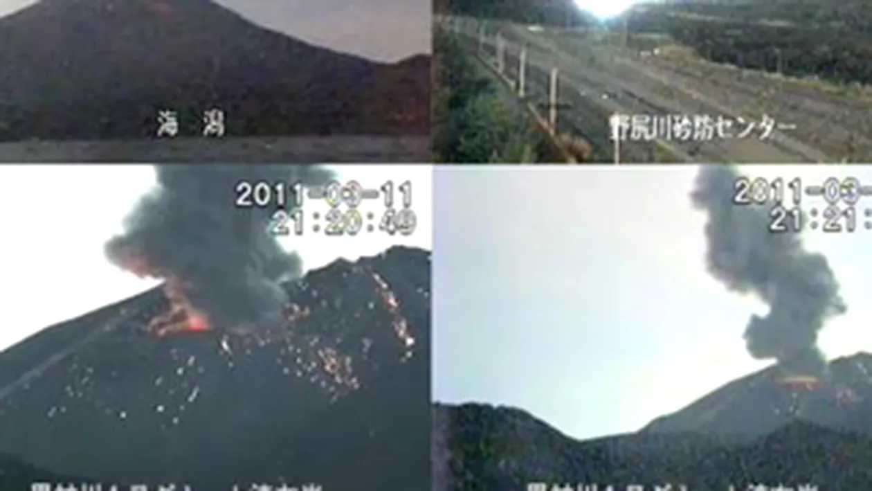 VIDEO Cutremurul devastator de 8,9 grade a provocat eruptii vulcanice in Japonia, Indonezia si Rusia