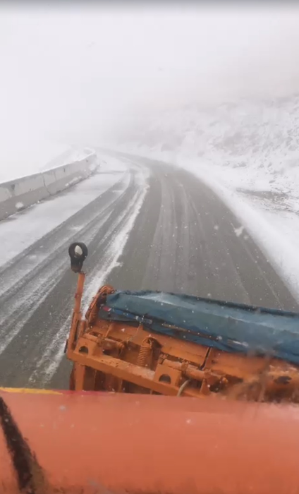 Transalpina DN 67C. Sursă: Facebook Meteoplus