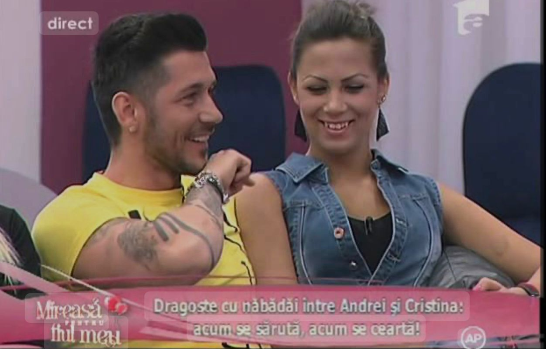 Andrei și Cristina în perioada în care au participat în show-ul MPFM