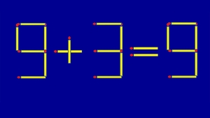 Test de inteligență | Corectați 9+3=9, mutând un singur băț de chibrit!