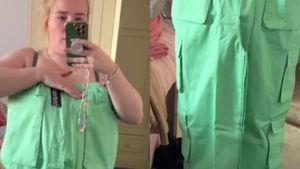 VIDEO | O tânără de 27 de ani și-a comandat online o pereche de pantaloni. Când a primit coletul, să cadă din picioare