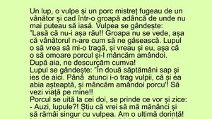 BANCUL ZILEI | Lupul, vulpea și porcul inteligent
