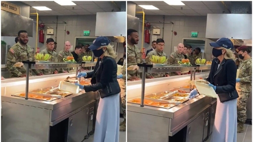 Ce le-a spus Jill Biden militarilor de la Baza Mihail Kogălniceanu după ce i-a servit cu mâncare