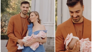 Liviu Teodorescu și-a botezat în stil mare fetița. Soția artistului a făcut furori cu ținuta aleasă