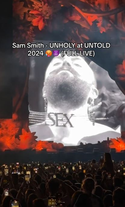 Sam Smith a interpretat melodia „Unholy”, la Untold / sursă foto: Captură video