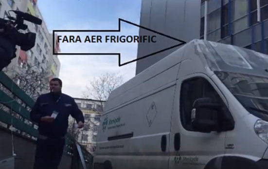 Autoutilitarele SC Stericycle SRL nu ar avea aer frigorific și, logic, ar avea interzis să transporte deșeuri din unitățile medicale