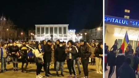 Proteste halucinante la Spitalul din Bacău: "Hoții, asasinii!" - VIDEO