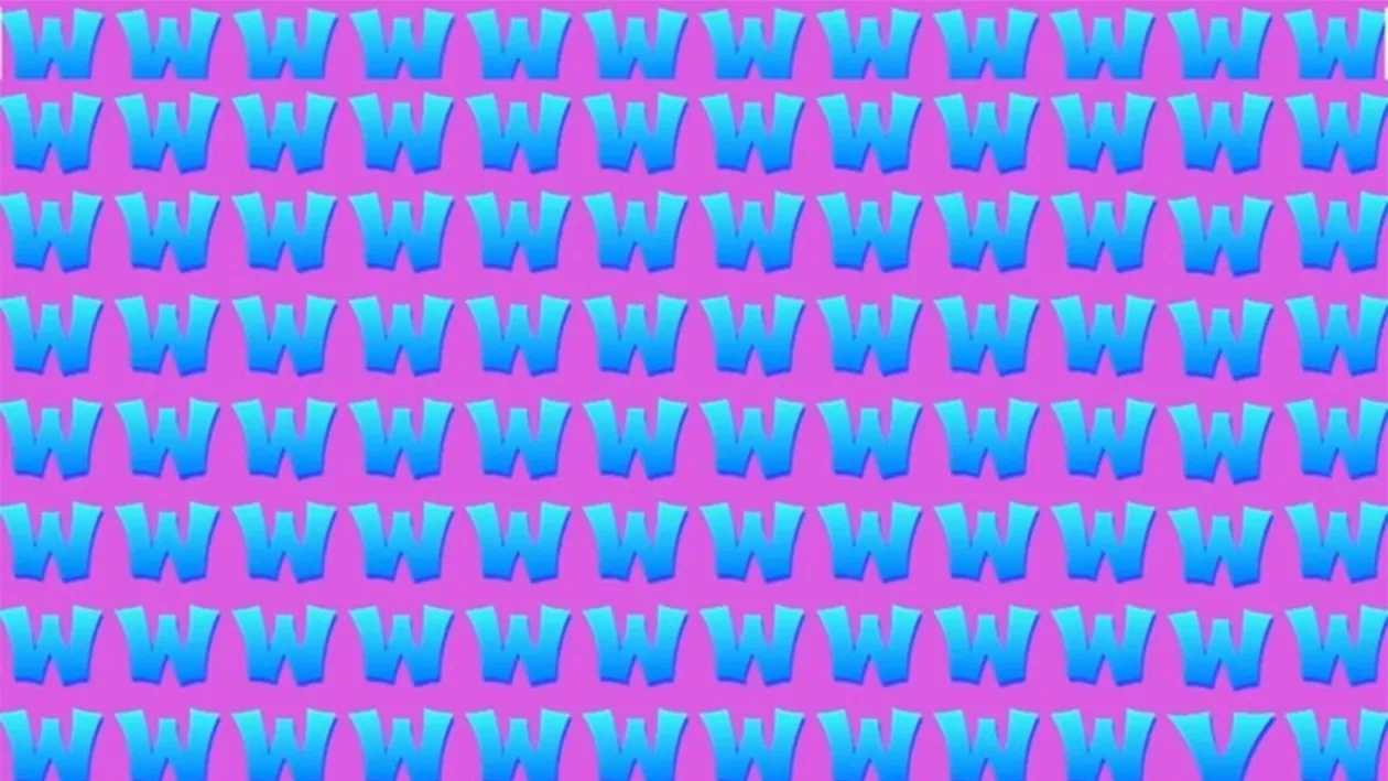 Iluzie optică virală | Nu toate literele din această imagine sunt W. Puteți descoperi intrusul?