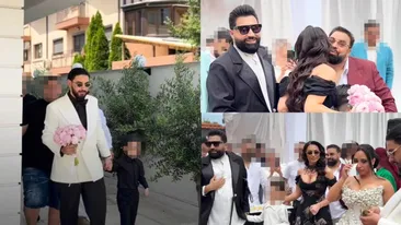 Primele imagini de la nunta lui Dani Stoian. Ce rochie de mireasă a ales nora lui Florin Salam