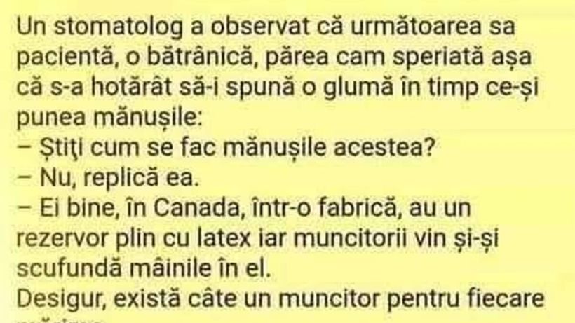 BANC | Dentistul și pacienta pensionară
