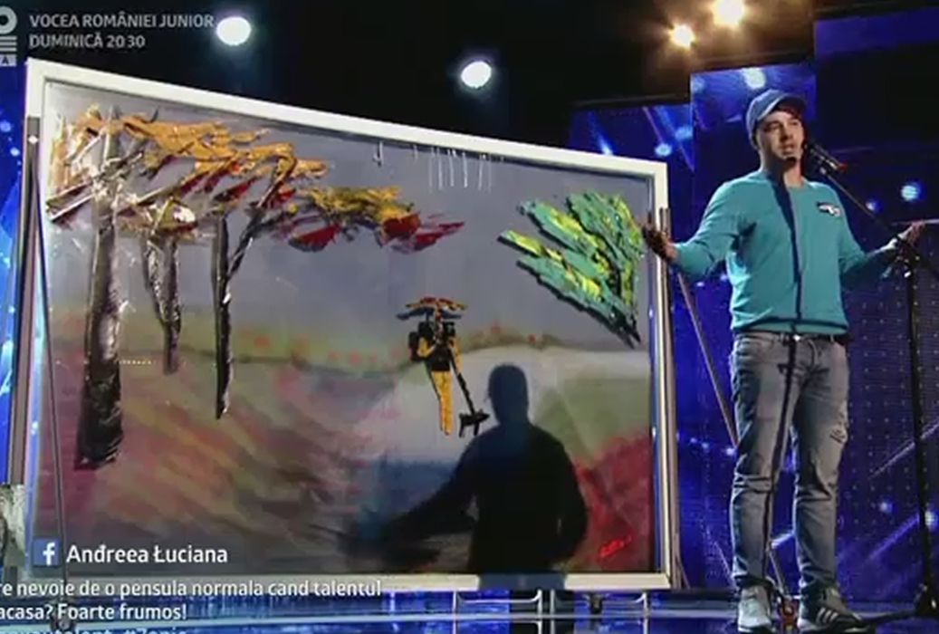 Cristian Costea a pictat cu gletiera.