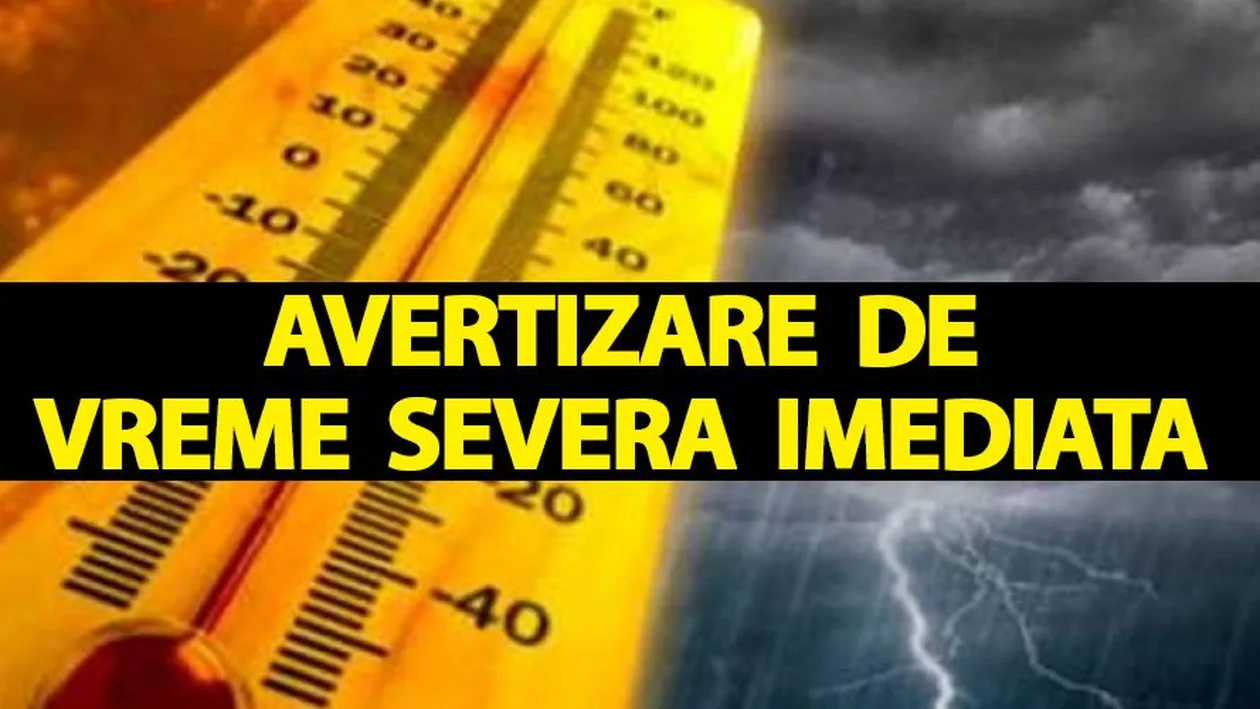ANM anunță fenomene meteo periculoase în România. Avertizare emisă în urmă cu câteva minute