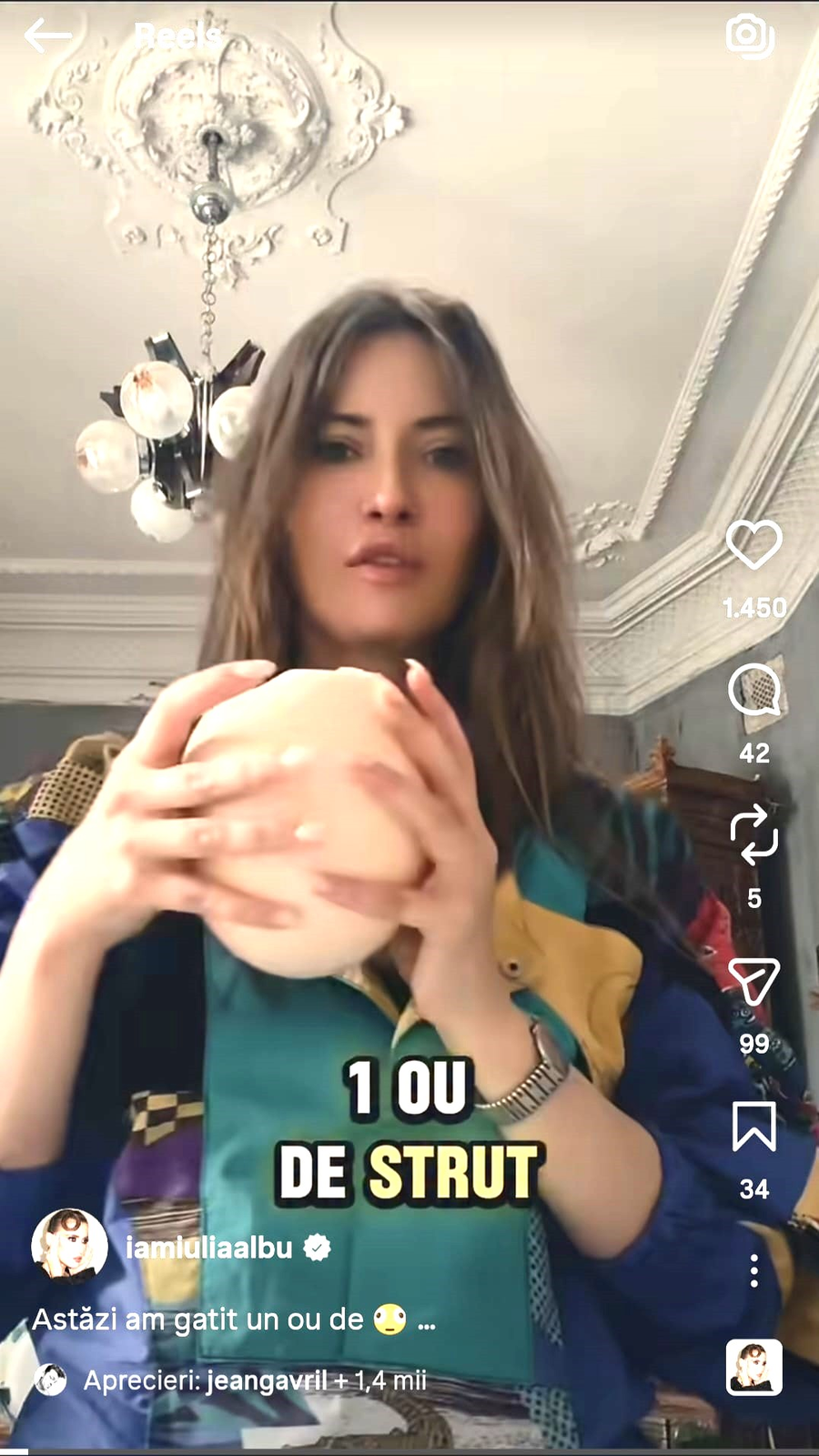 Stilul ei spectaculos nu lipsește nici la gătit