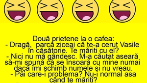 BANC | "Dragă, parcă ziceai că te-a cerut Vasile în căsătorie. Te măriți cu el?"