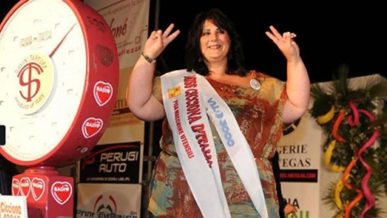 Miss Cicciona, cea mai frumoasa grasuta din Italia, cantareste 170 de kilograme