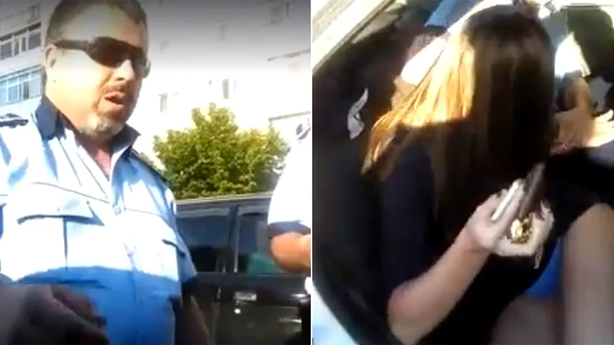 Caz șocant în Vâlcea! Doi polițiști, filmați în timp ce loveau și îmbrânceau o tânără. Care e motivul