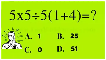 TEST IQ | Pare simplu la prima vedere, dar numai geniile pot rezolva această ecuație în 15 secunde