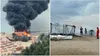Incendiu pe plaja Zoom din Constanța! O magazie plină de echipamente și două ambarcațiuni s-au făcut scrum