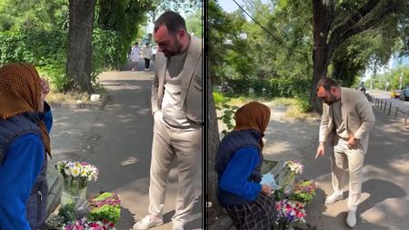 Ce a făcut Pescobar când a văzut o bunicuță care vindea flori pe o stradă din Capitală. Gestul lui s-a viralizat rapid!
