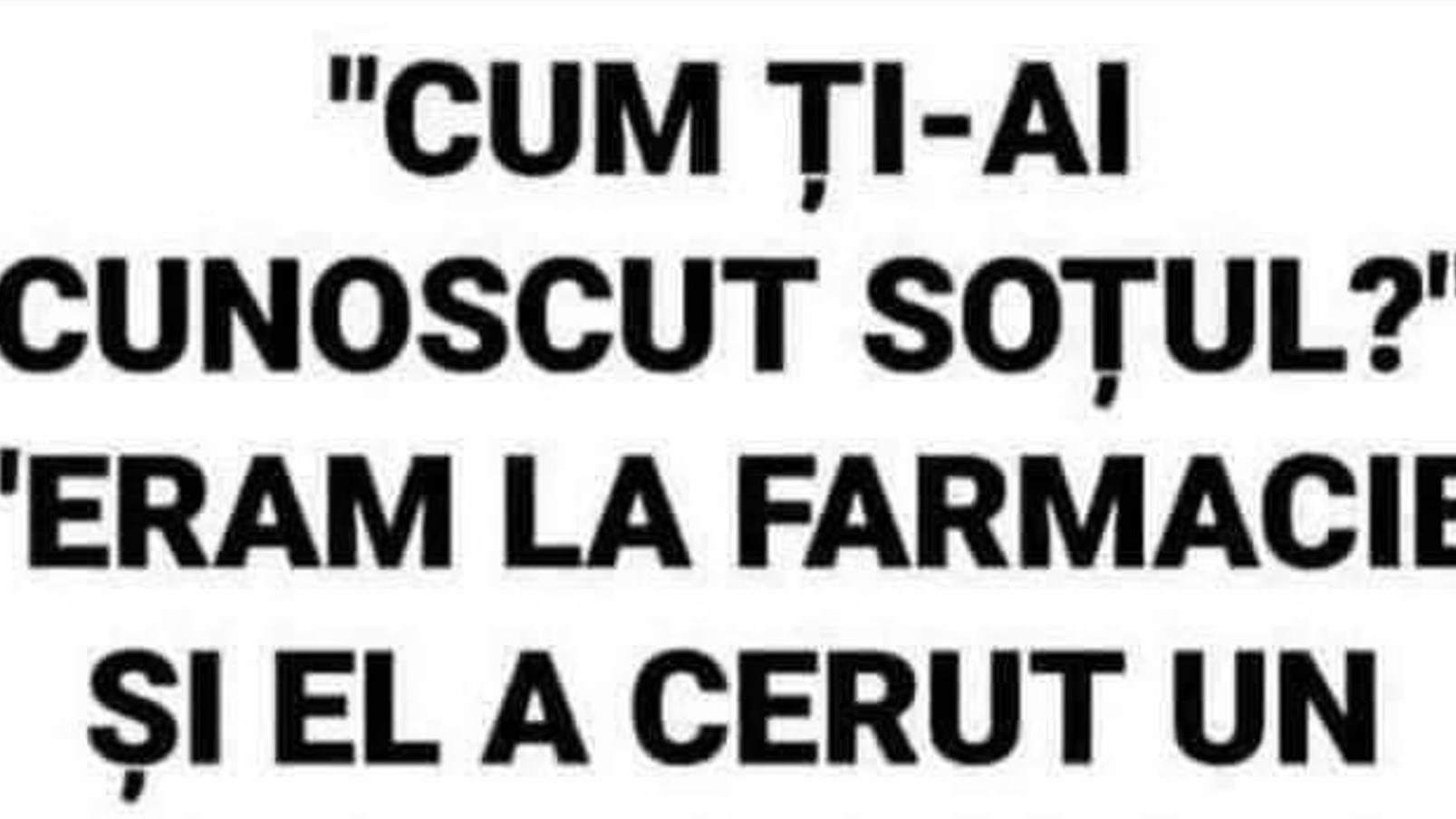 Bancul zilei. "Cum ţi-au cunoscut soţul?"