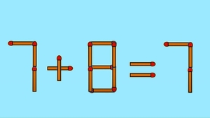 Test IQ cu chibrituri exclusiv pentru genii | Mutați un singur băț, pentru a corecta 7 + 8 = 7