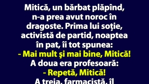 BANCUL ZILEI | Mitică, un bărbat plăpînd, n-a prea avut noroc în dragoste