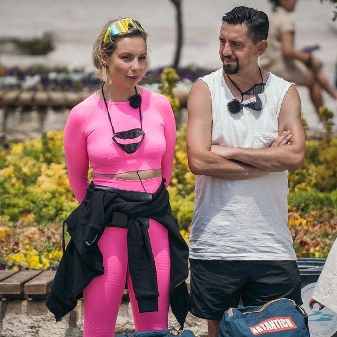 Cum s-a întâmplat și în episodul al doilea, ruleta i-a ajutat pe Eliza și Cosmin Natanticu să se claseze în fruntea clasamentului, câștigând astfel premiul săptămânal (Foto: Instagram)