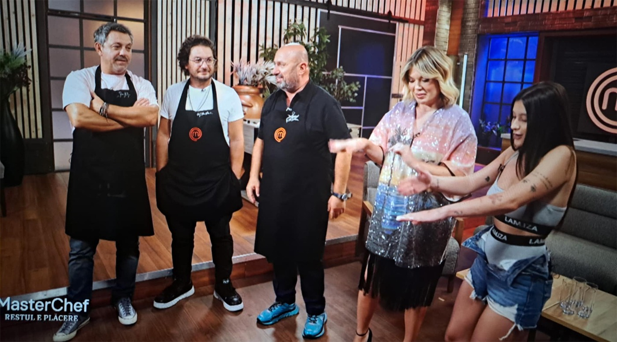 Erika Isac a fost invitată în platoul MasterChef de la Pro TV/ sursă foto: captură video